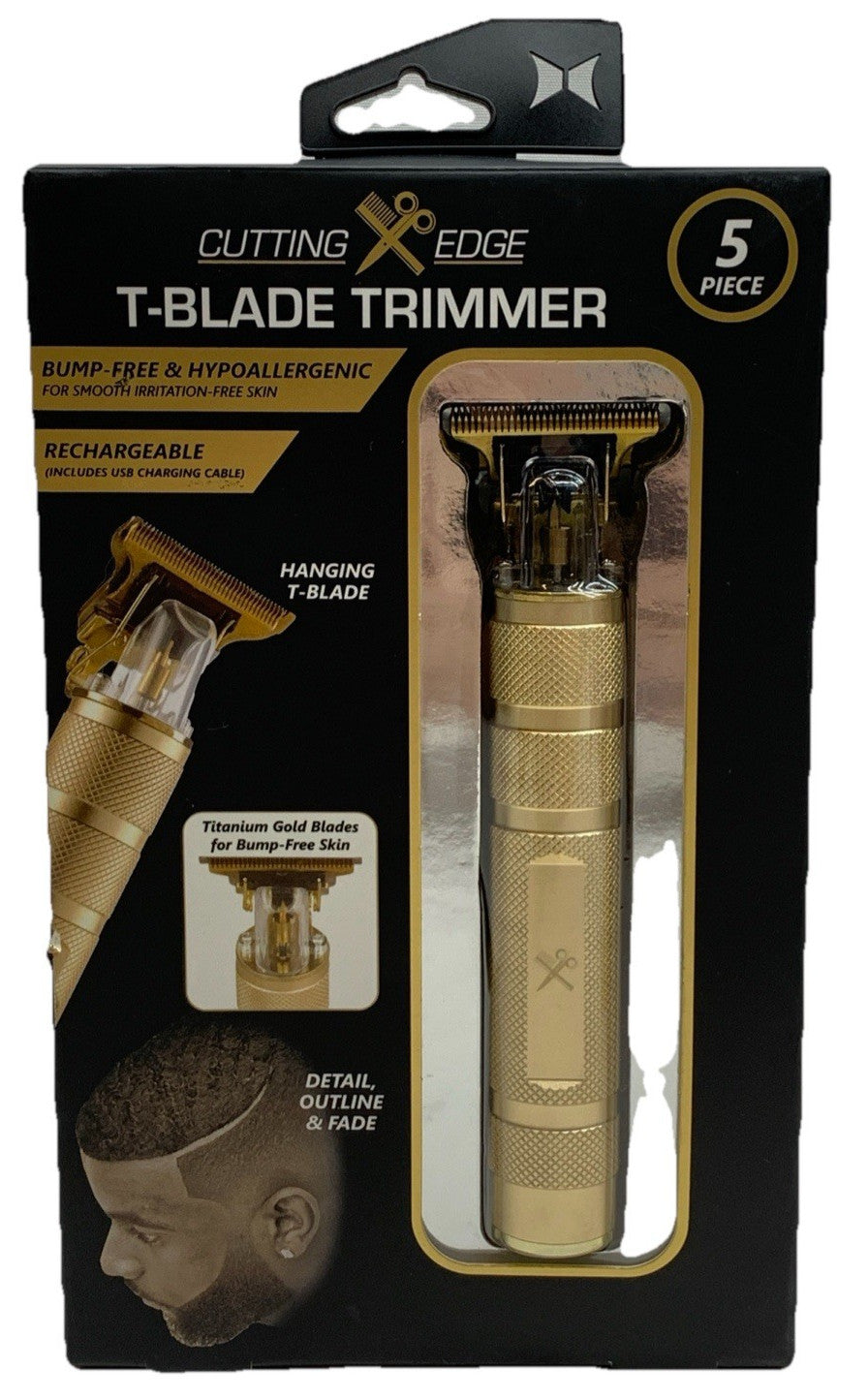 Cutting Edge Men's T-Blade Hair & Beard Trimmer Rechargeable Shaver Bump-Free