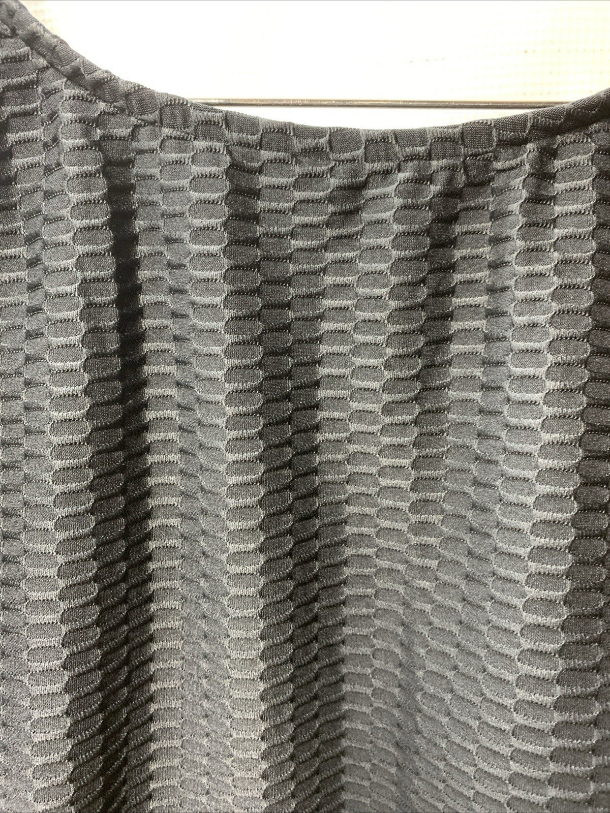 Maxine Of Hollywood Size 16 Solid Texture Spa High Neck Maillot Black UPF 50+