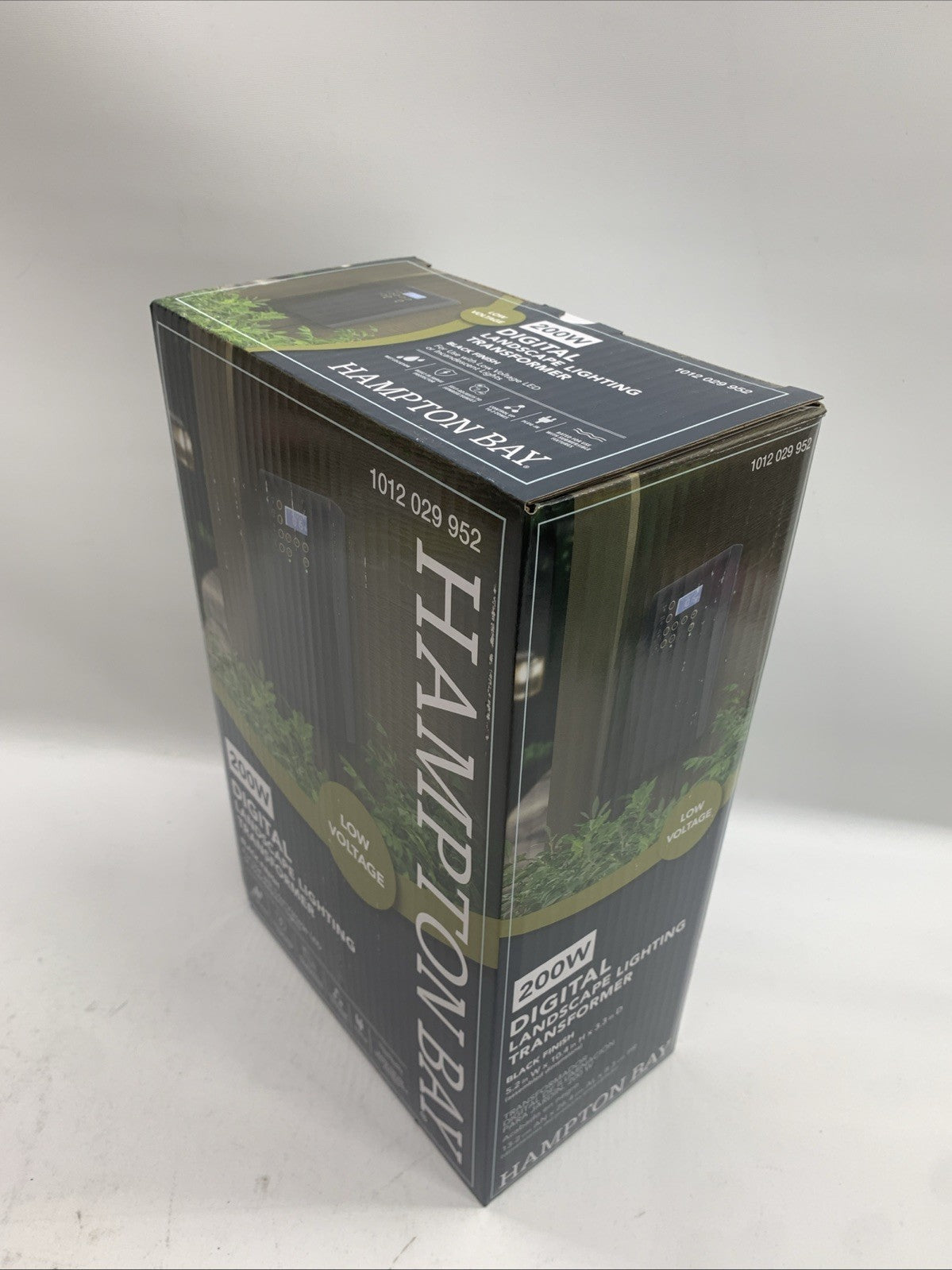 Hampton Bay 200W Digital Landscape Lighting Transformer 1012029952 Black Finish