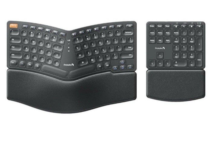 ProtoArc Wireless Ergonomic Keyboard, EK04 2.4GHz Wireless Ergo Keyboard Black