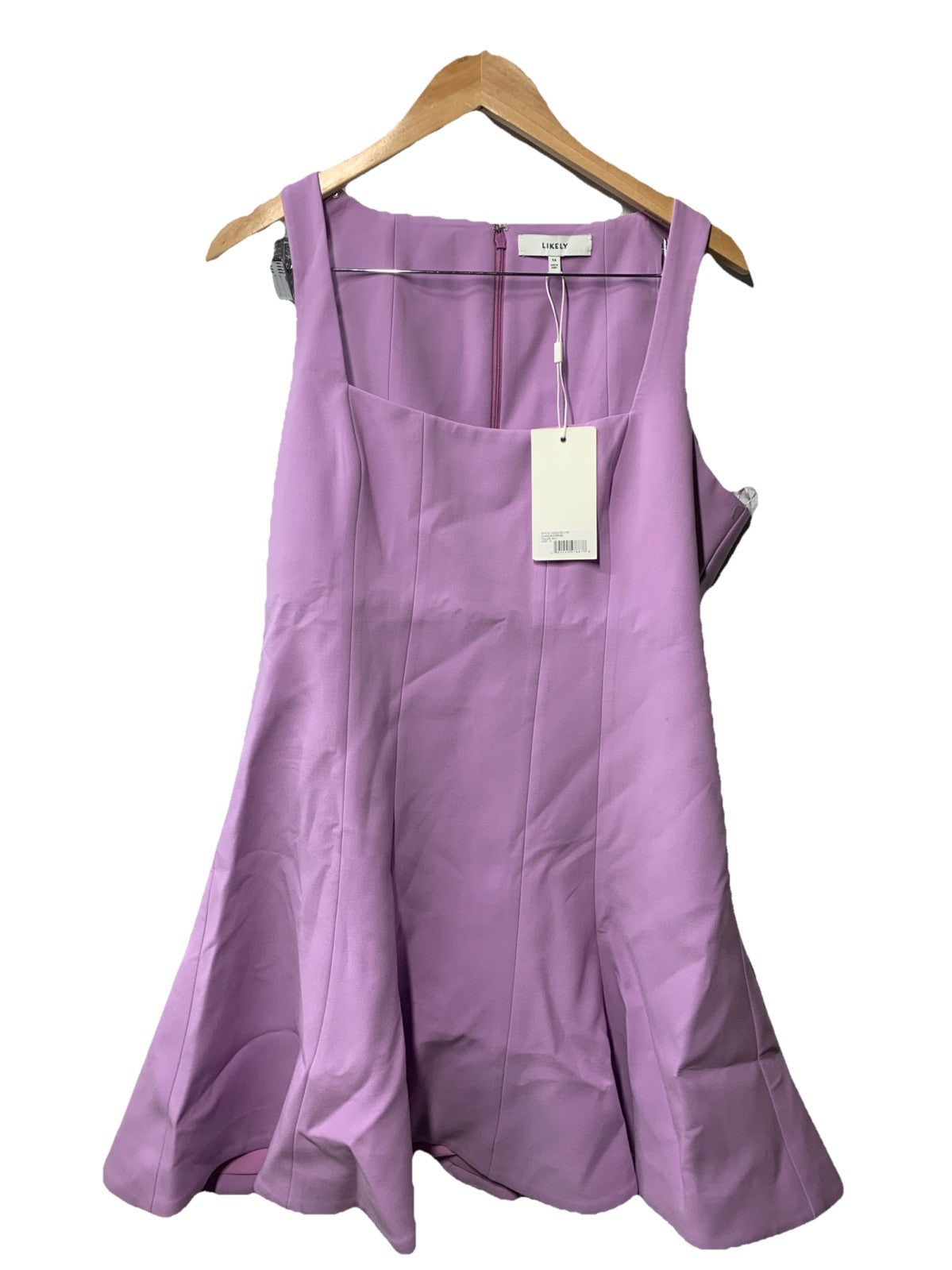 LIKELY Women's Chandra Short Dress Purple Cocktail Party Size 14 Sleeveless