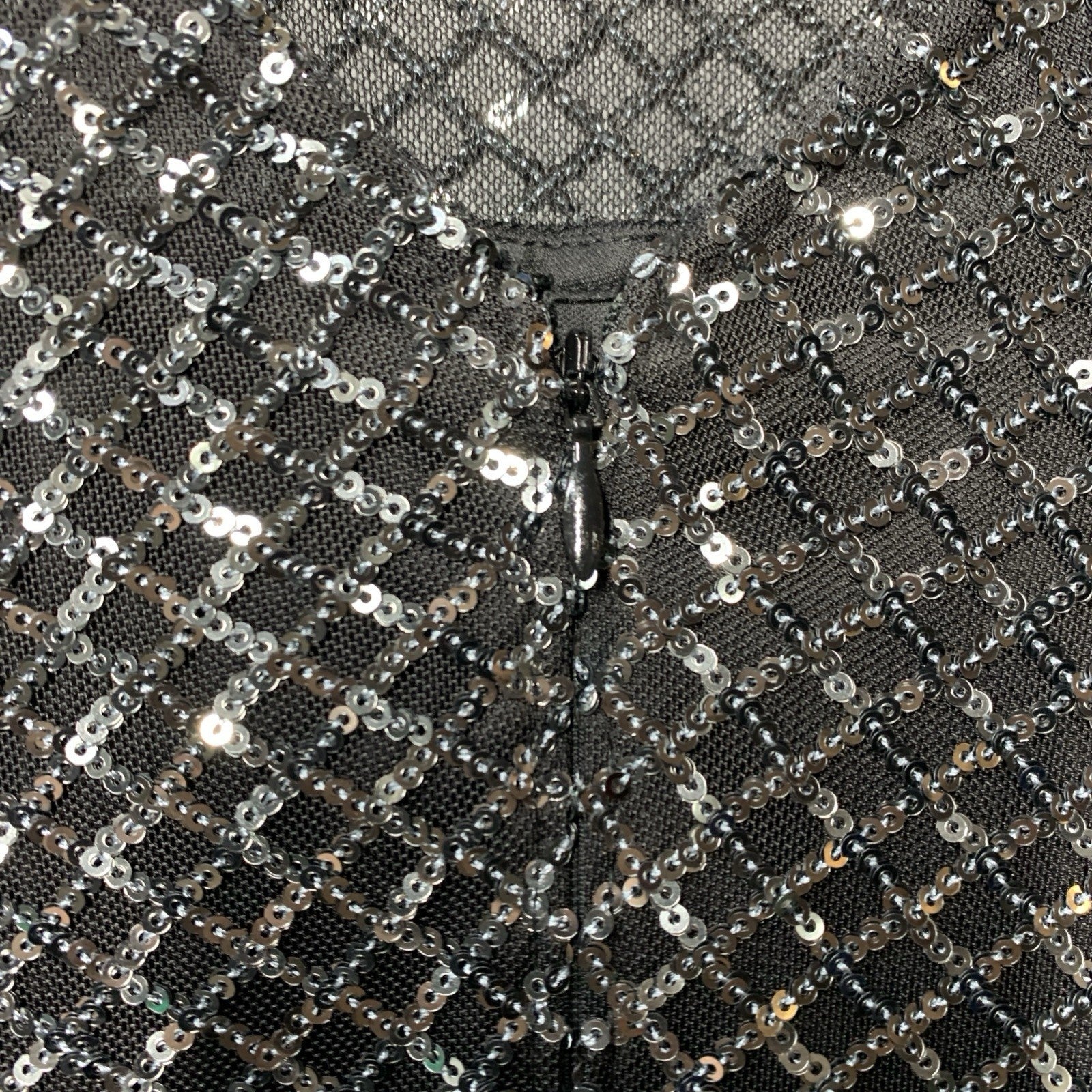 Adrianna Papell Women's Sequin High Low Taffeta Ball Gown Dress Formal Size 6