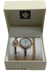 Anne Klein Women AK/1470RGST (610D) Rose Gold-tone Bangle Watch and Bracelet Set