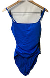 La Blanca One Piece Swimsuit Island Goddess Shirred Side Bathing Suit Size 8