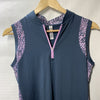adidas Ultimate365 Women's Polo Shirt Blue/Purple Size Medium Sleeveless Zlip