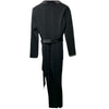 Adrianna Papell AP1D102894 Women's Long-Sleeve Creepe Tuxedo Jumpsuit Black 4