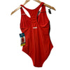 Puma Women’s One Piece Swimsuit Bathing Suit Red Swimwear 1903621 Size Small