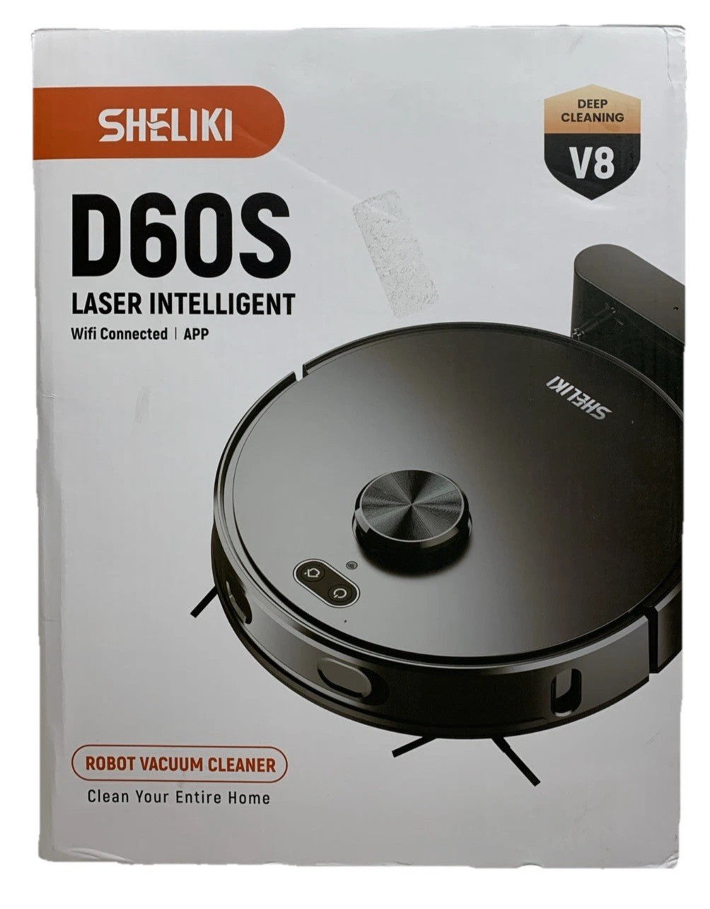 Sheliki D60S Robot Vacuum Cleaner and Mopping Laser Intelligent Scanning Black