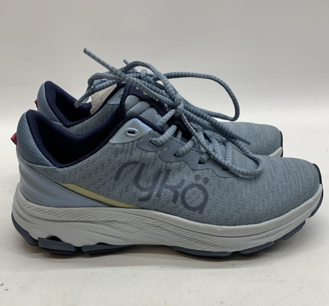 Ryka Women's Devotoin X Max WalkingRunning  Shoe US Size 7W Blue Lace-up Sneaker