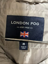 London Fog Women's Quilted Puffer Jacket Faux Fur Hood Trim Size M Long Sleeve