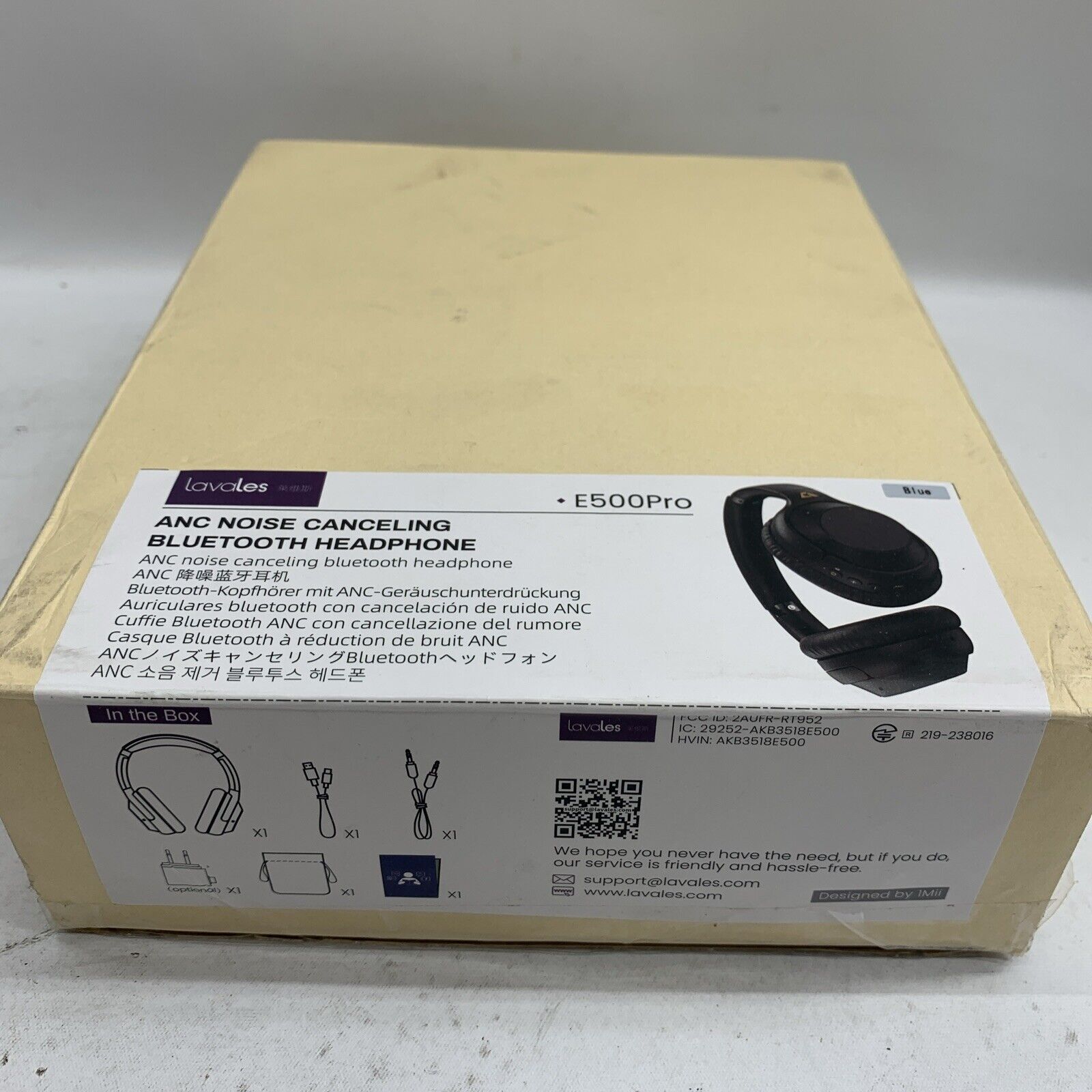 Lavales Bluetooth 5.2 Hybrid Active Noise Cancelling Headphones for Airplane