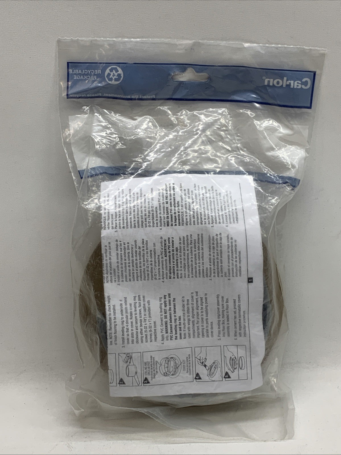 Carlon E97DSC Duplex Receptacle Flush Mount Carmel Replacement Cover Durable