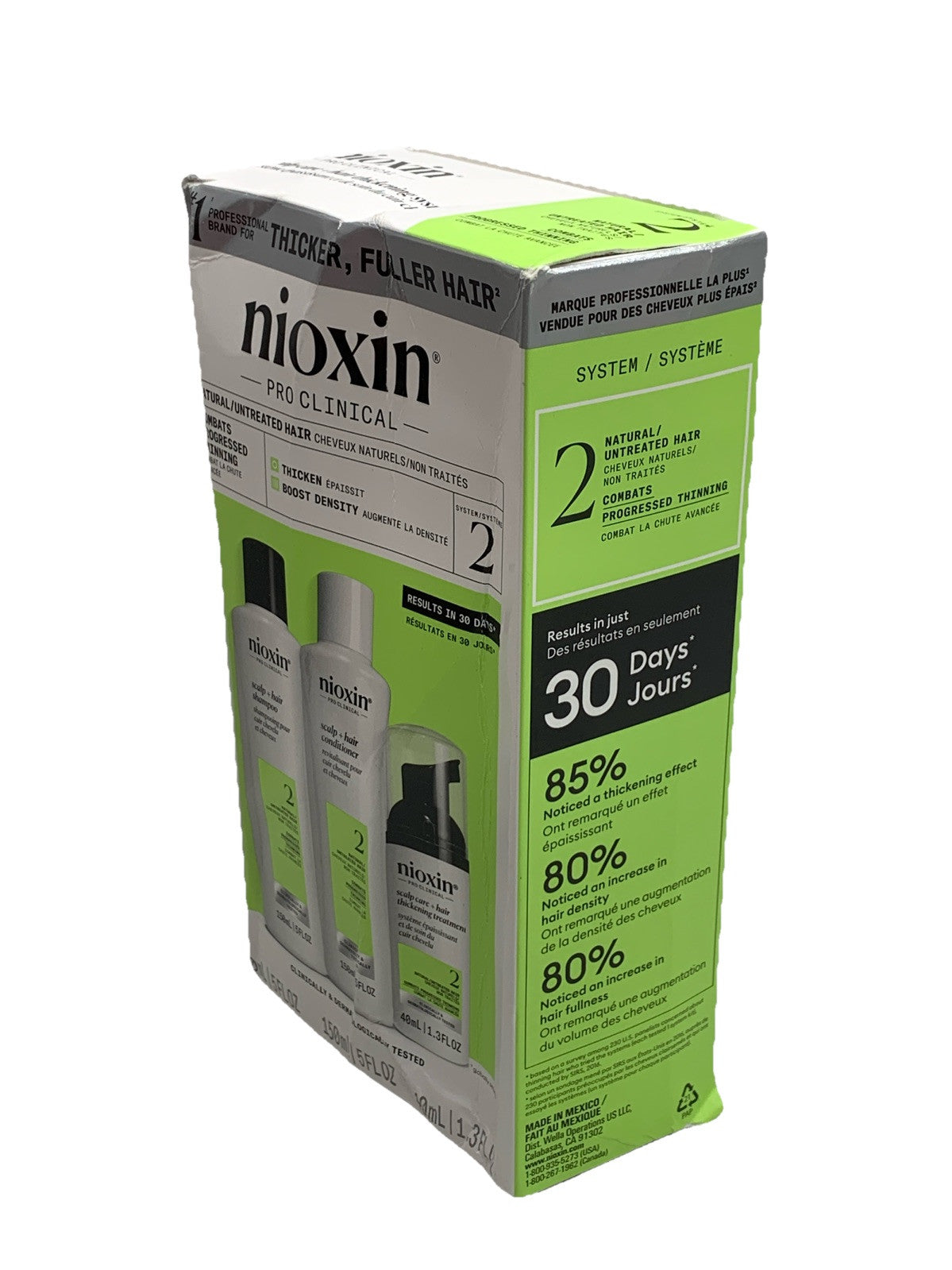 Nioxin System 2 Hair Thickening Natural & Untreated Hair Shampoo & Conditioner