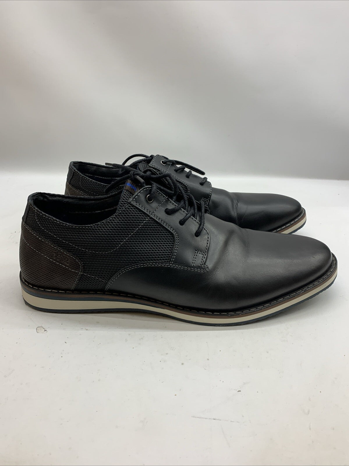 Nunn Bush Oxford Leather Dress Shoes, Men's Size 8D Black Lace-up Formal Attire
