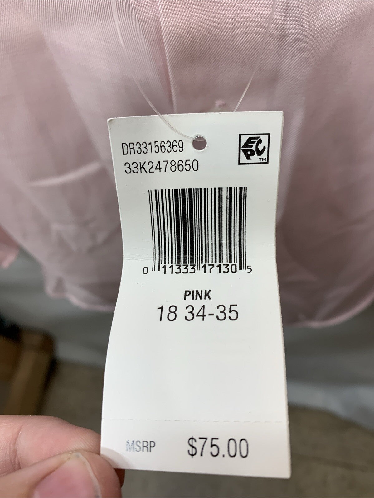 Calvin Klein Men's Slim-Fit Pink French Cuff Cotton Dress Shirt Non-Iron Sz 2XL