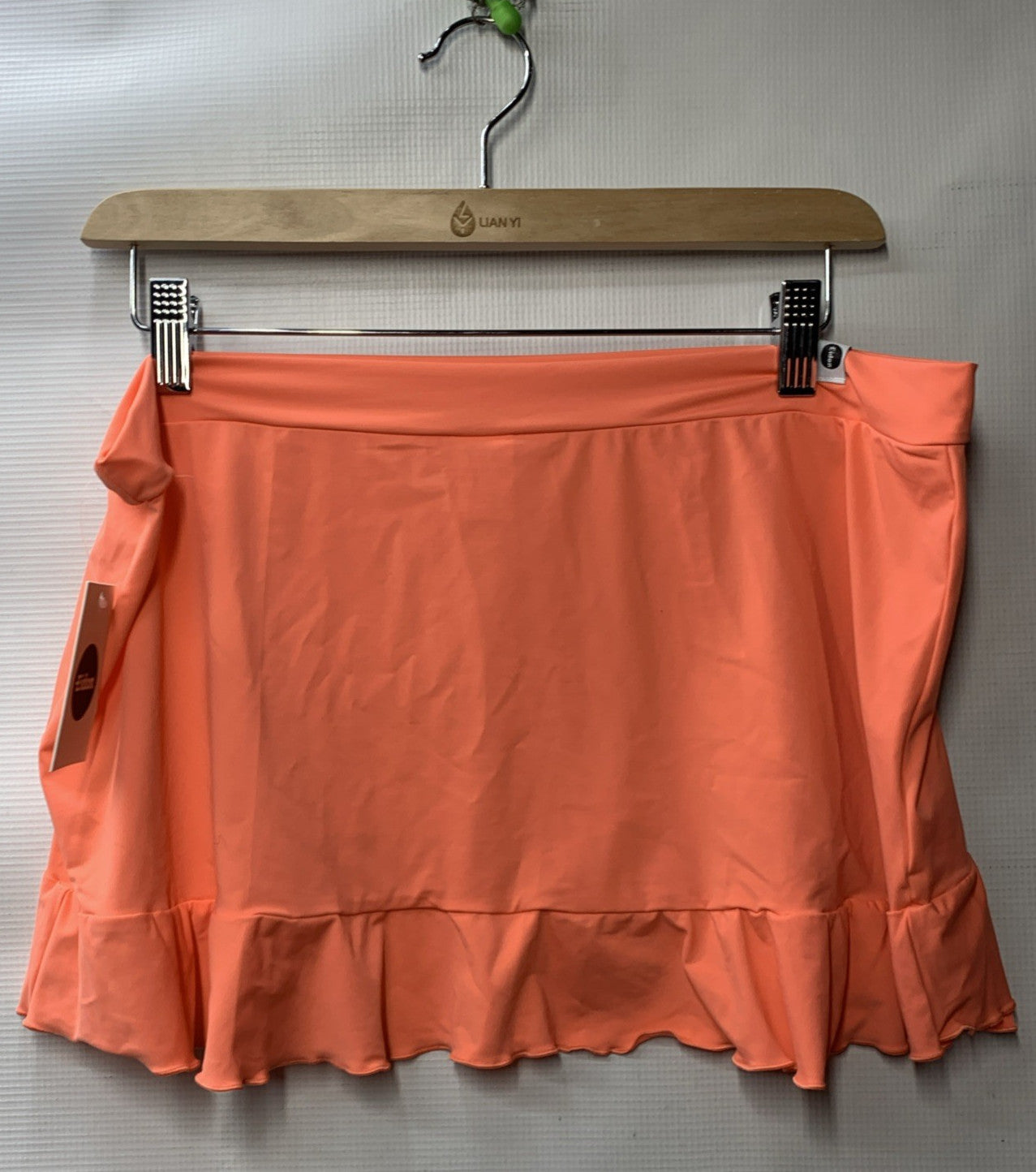 EIDON Women's Standard Jade Swimsuit Cover Up with Frill Detail Size XL Flamingo