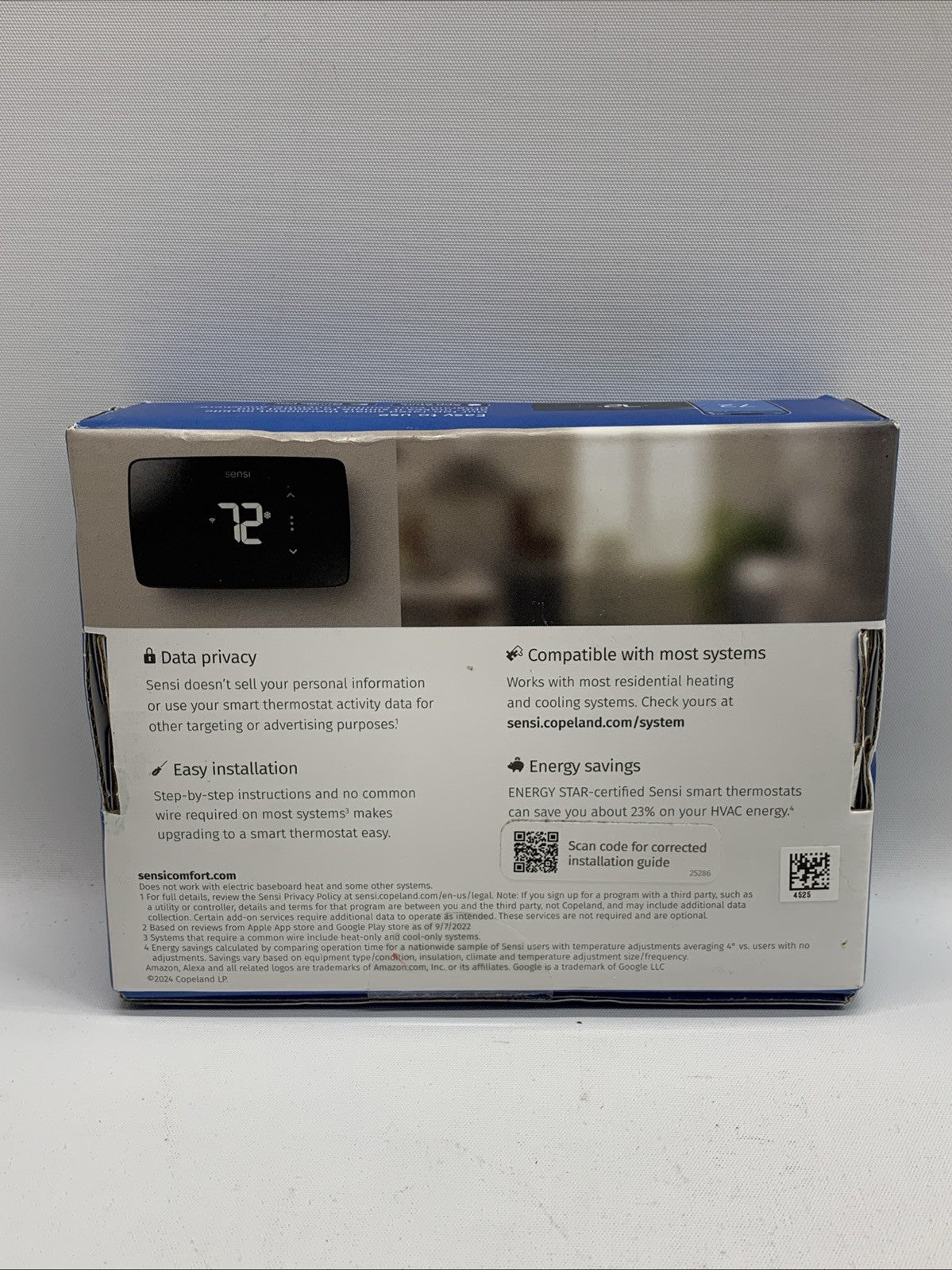 Emerson Sensi Lite ST25 Wi-Fi Smart Programmable Thermostat WiFi Easy DIY Black