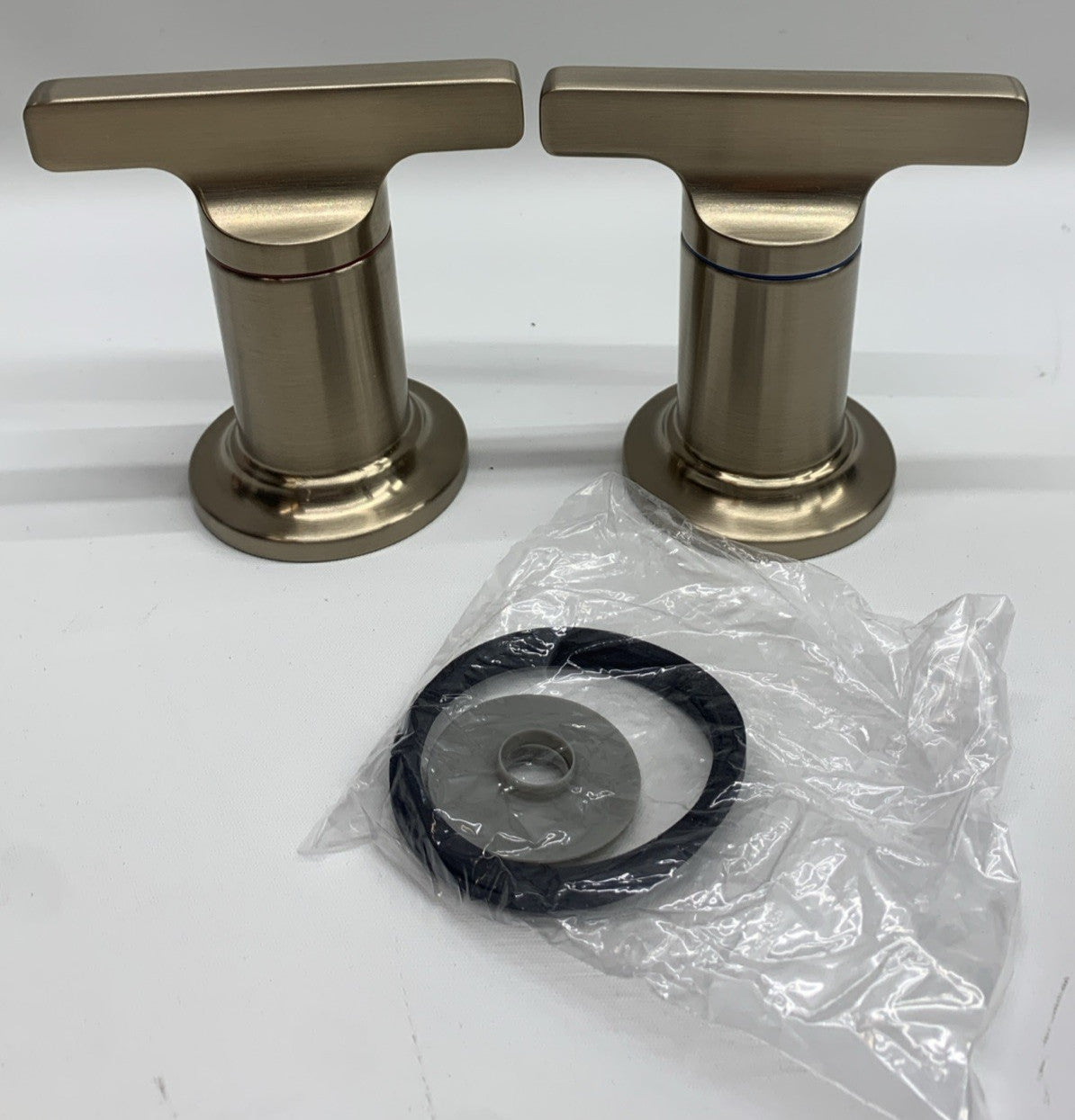 Delta H590CZ-PR Tetra Roman Tub Handles - T-Lever - Lumicoat Champagne Bronze