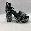 D'Amelio Brands Mayvinaa Platform Sandal Size 8 Black Crystal Satin Block Heel