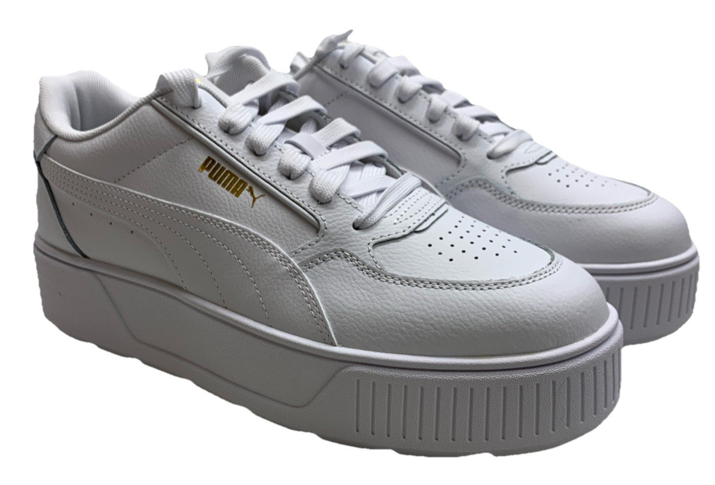 PUMA Women 387212-01 Karmen Rebelle Shoe Lace-up Sneaker White Size 10.5 Low-top
