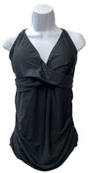 Ocean Blues Vneck Tankini Top Only Ruched Bathing Suit Top No Bottom Size 3XL