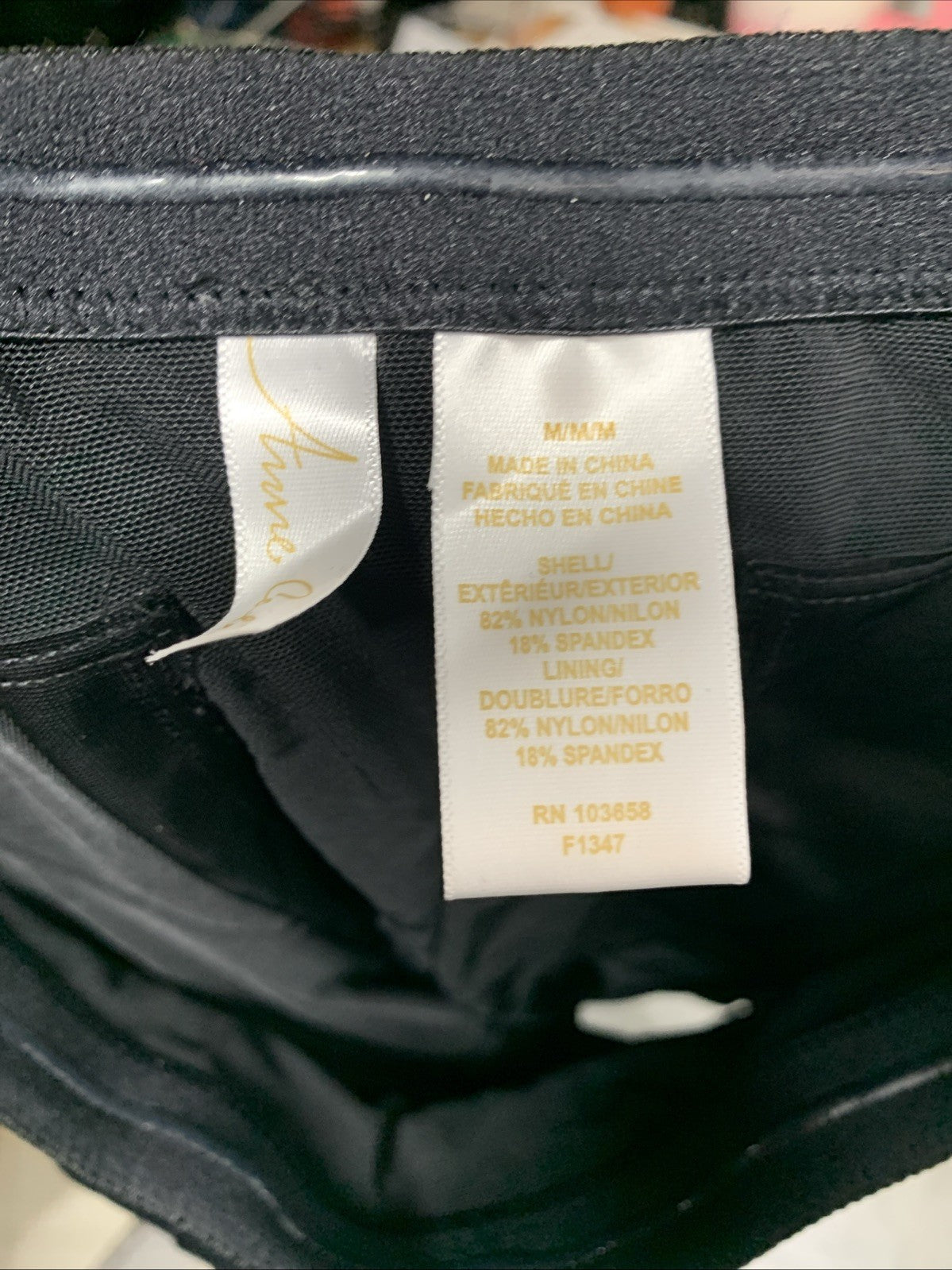 Anne Cole Women's Tummy Control Swim Bottom Black Pull-on Seamless Size Medium