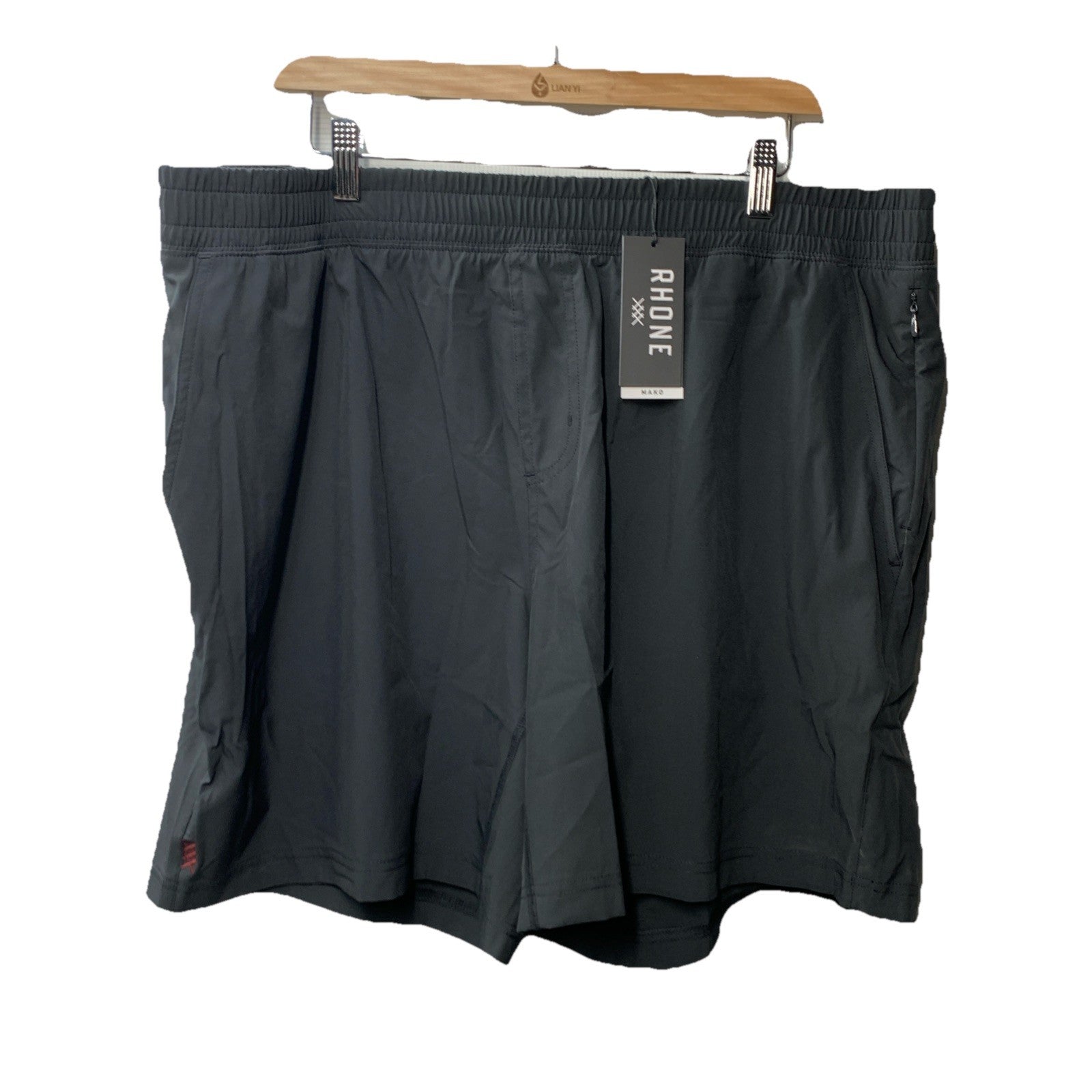 Men’s RHONE Mako Unlined 7” Inseam Stretch Black Anti-Odor Shorts Size 2XL Black