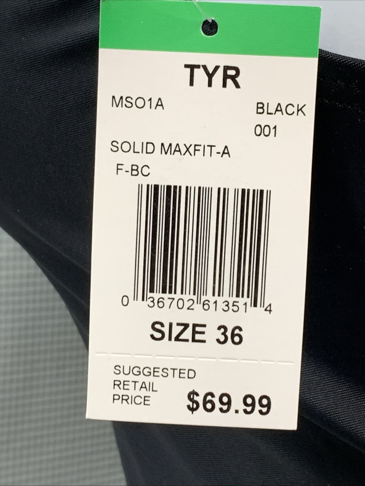 TYR MSO1A Women Sport Wide Straps Solid X-back One Piece Swimsuit Black Size 36