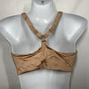 Women's 855436 Elevated Front Close Underwire Bra Ran Size 34G Racerback Beige
