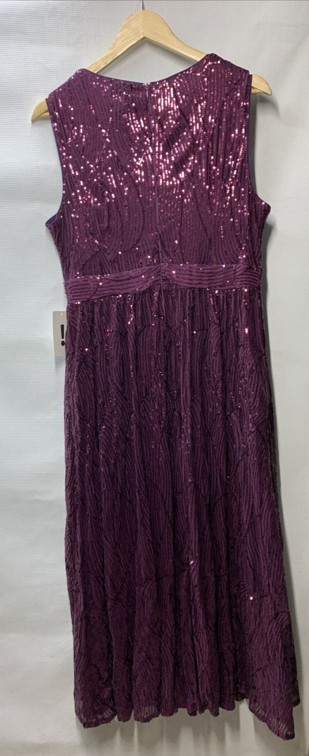 GRACE KARIN 2024 Women's Two Piece Sequin Dress with Jacket Size 12, Purple