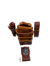 AP-LEATHER PRO-19 100% Genuine Full Grain Leather Tool Belt/Pouch/suspenders