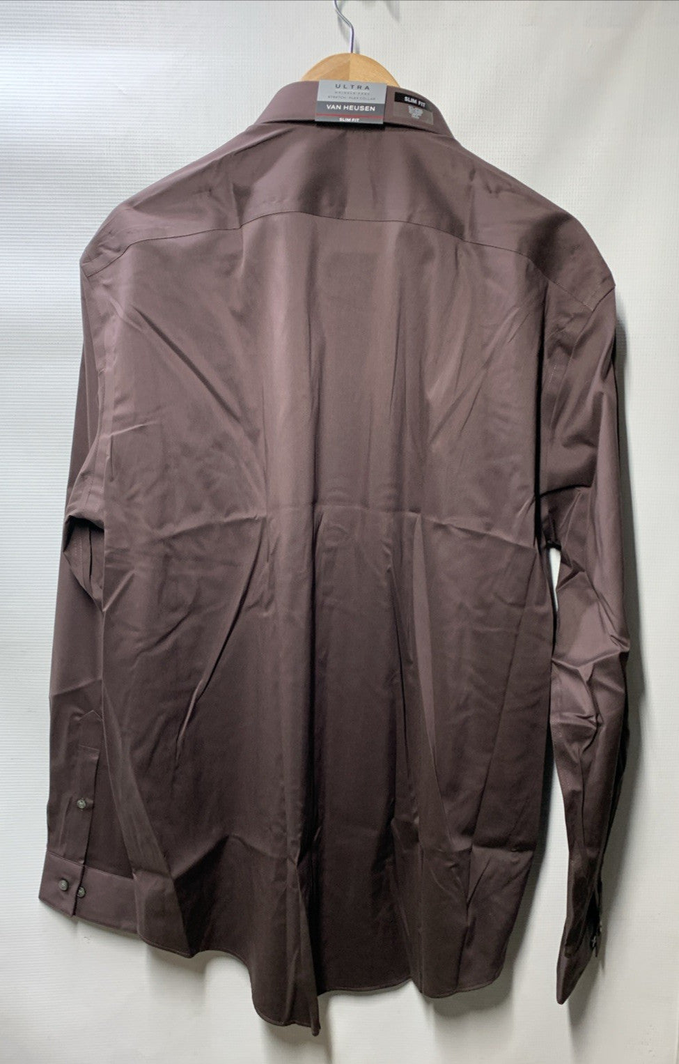 Van Heusen Men's Dress Shirt Slim Fit Flex Collar Stretch Solid 2XL Long Sleeve