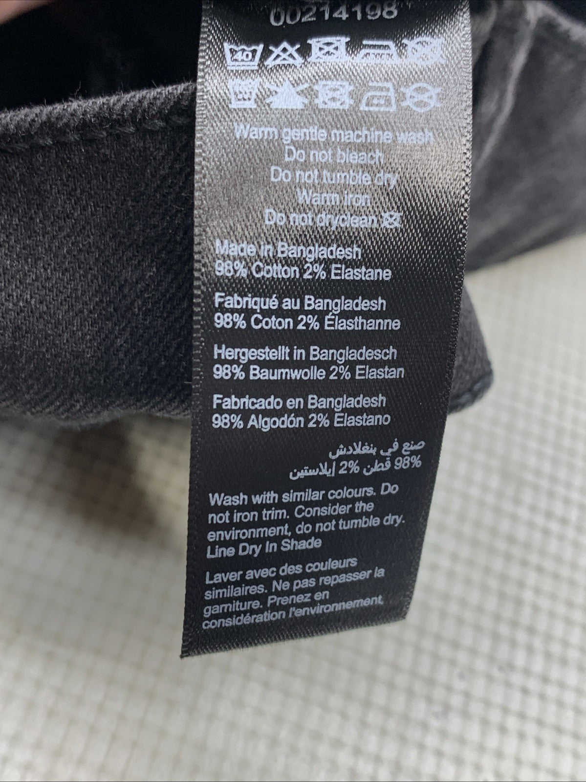 EVANS 00214198 Women's Plus Size Denim Short Tup Casual Size 16 Black High Rise