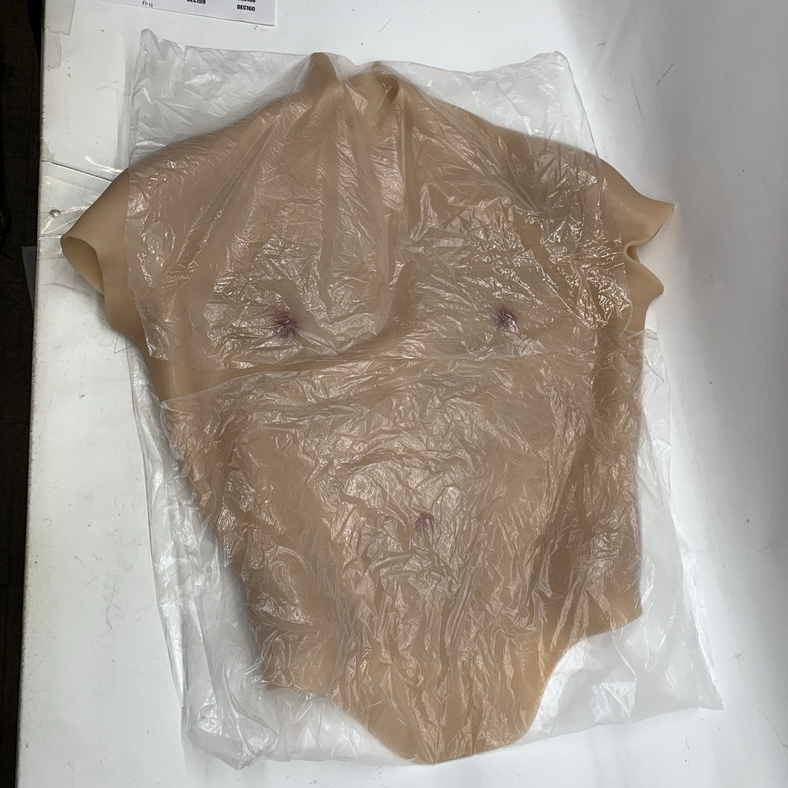 KnowU Breastplate Silicone Male Fake Chest Muscle Body Suit Cosplay Crossdress