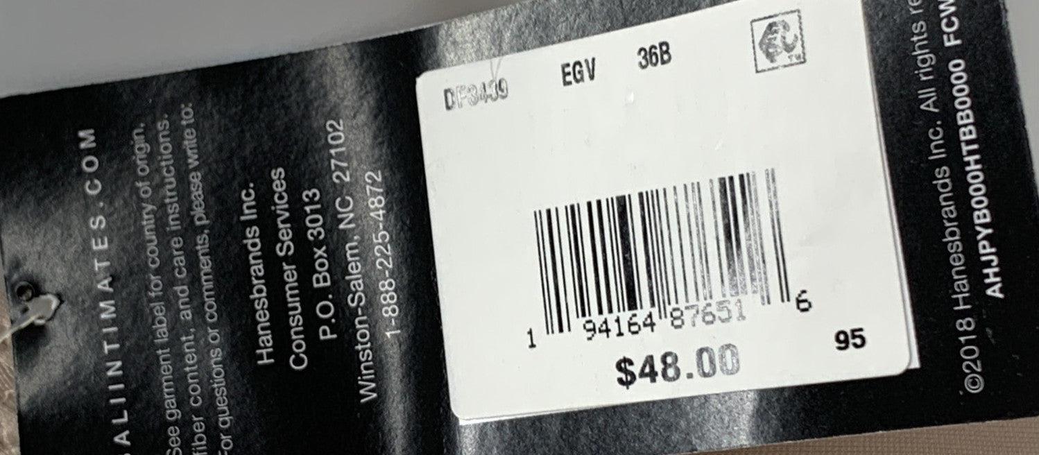 Bali Women's One Smooth U Underwire Bra 36B Rose DF3439 LightIllusion Back smoot