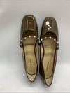 C.Paravano Mary Jane Women's Ballet Flats Brown Square Toe Pearl Strap Size 9.5
