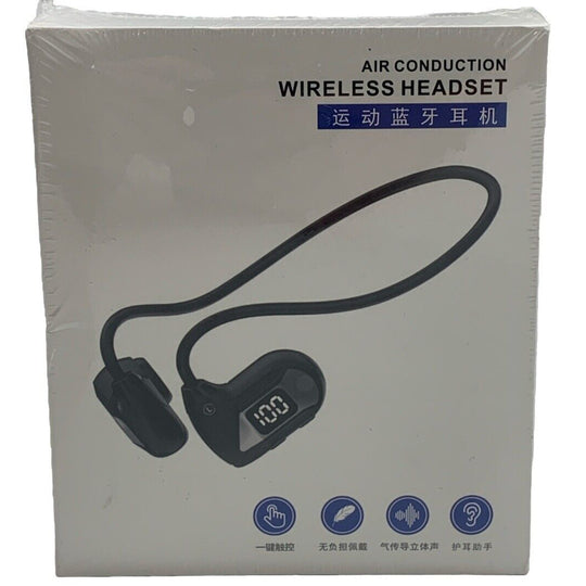 Open Ear Headphones Wireless Bluetooth Air Conduction Earbud 5.3 Black