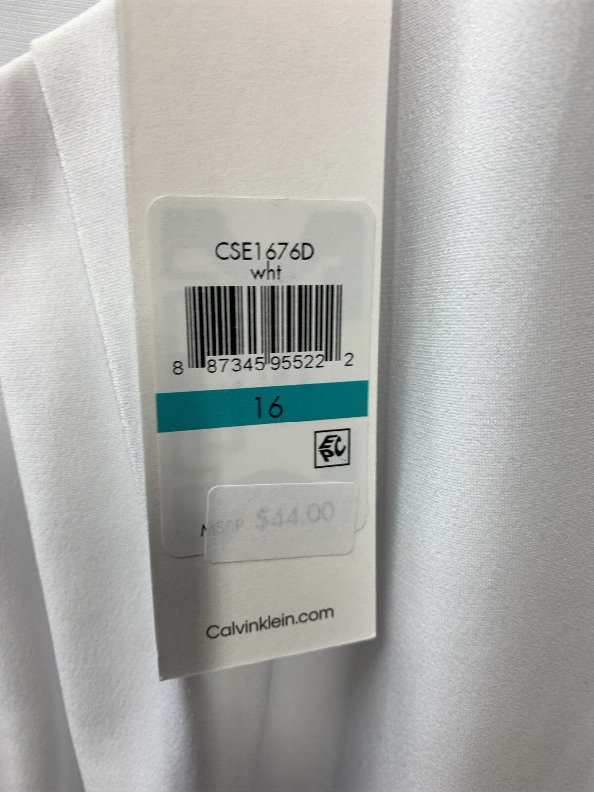 Calvin Klein Women Top White Gathered Neck Sleeveless Pullover Shirt Size 16