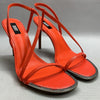 DKNY Women's Open Toe Diaganol Strap Heel Heeled Sandal High Sand 10M Orange
