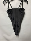 Black Maidenform DMS131 firm control tummy shaping multiway thong bodysuit, large size, women’s shapewear with adjustable straps.