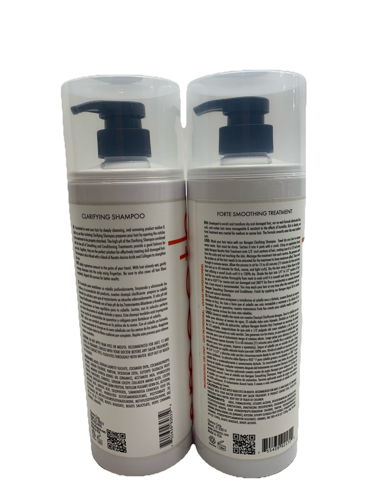 Keragen Keratin Clarifying Shampoo & Smoothing Treatment Forte 32 fl oz - 2 Pack