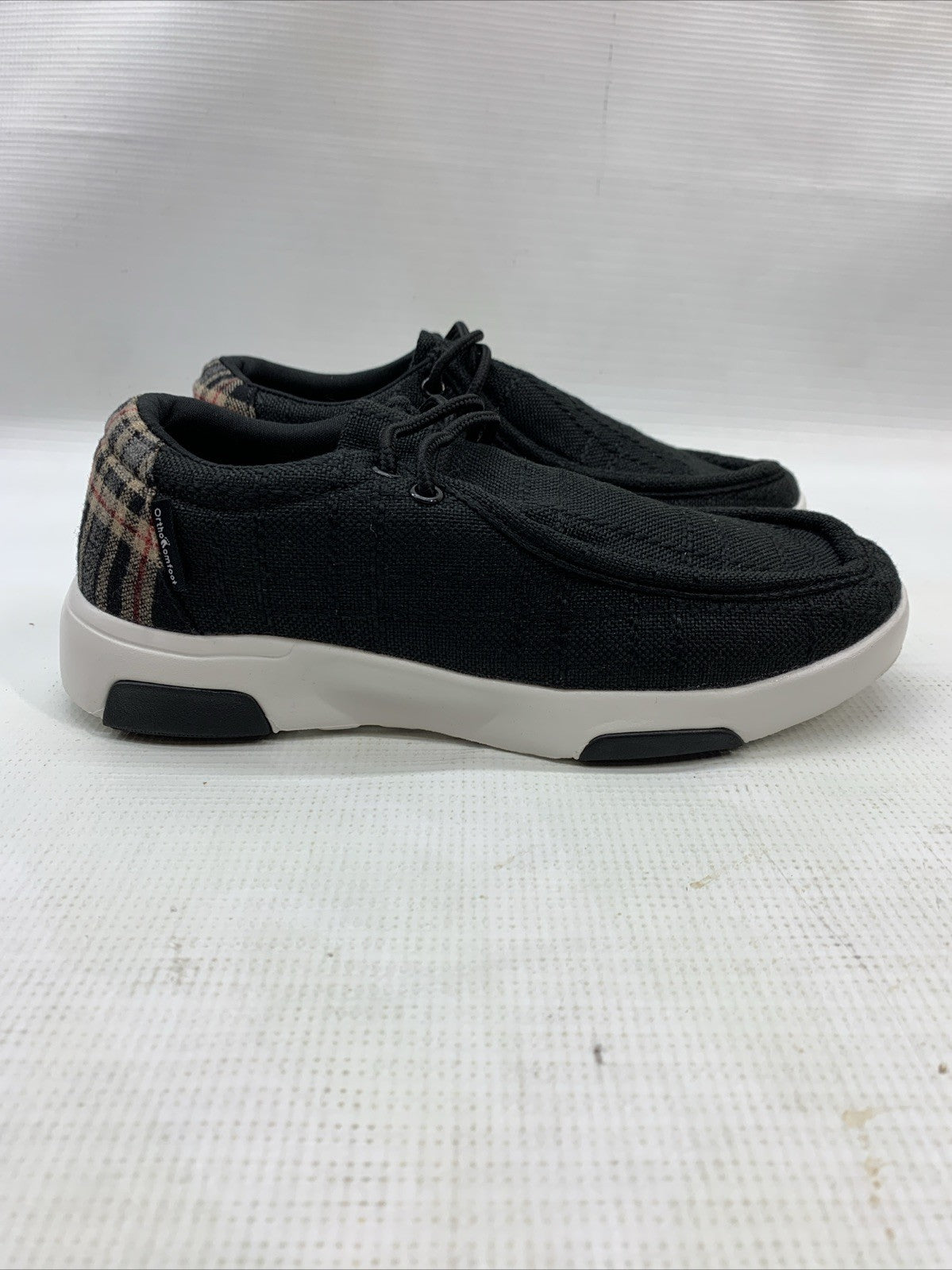 OrthoComfoot Women's Orthopedic Slip-On Lace Loafers Walking Shoes Size 7 Black