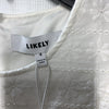 Likely Women's Emelynn Dress White Mini Cute 3/4 Sleeve Ruffle Casual Size 4