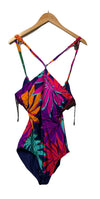 Trina Turk Wailea High Neck Reversible One-Piece Swimsuit in Multi Size 14 Multi