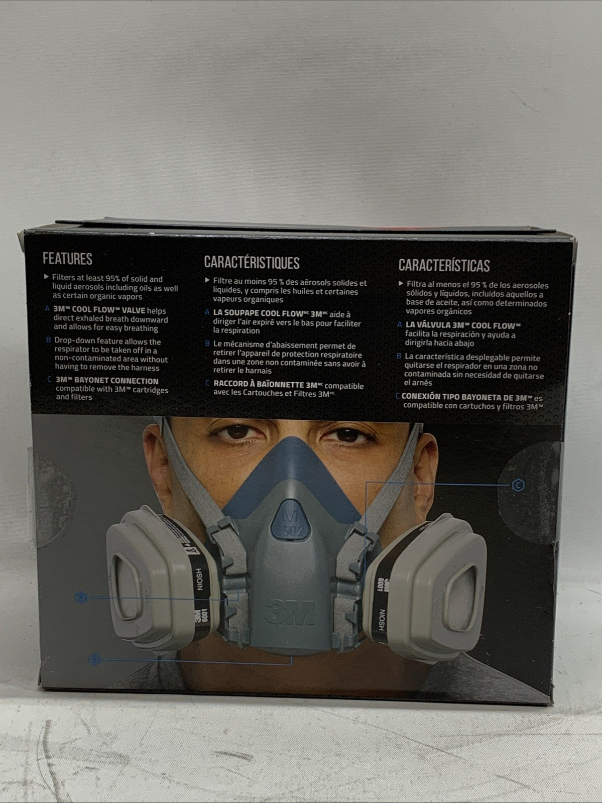 3M P95 Advanced Comfort Respirator OV Professional Paint Respirator Reusable
