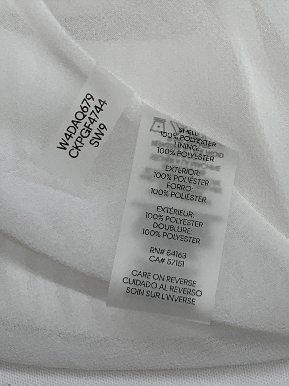 Calvin Klein Women's Short Sleeve Jaquard V-nevk Top White W4DAQ679 Size 3X