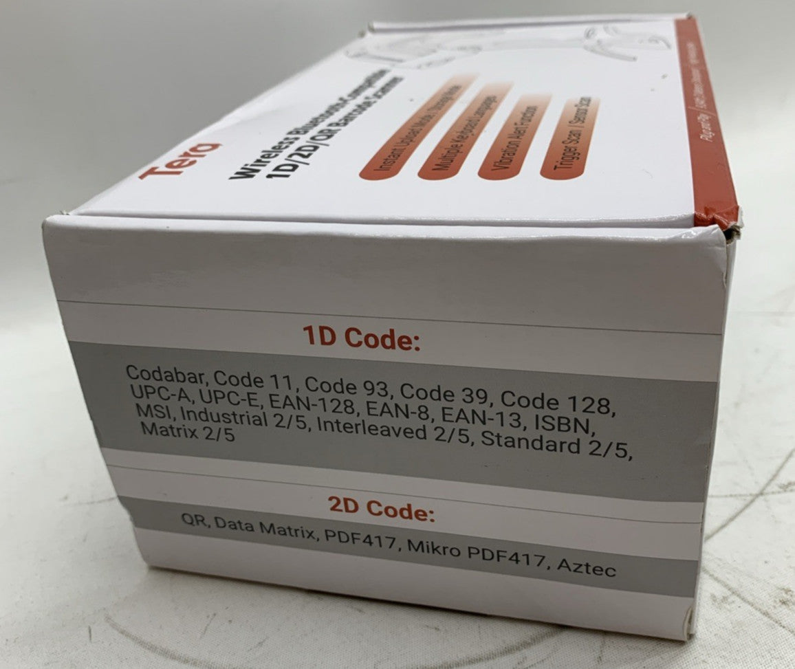 Tera Industrial Wireless 2D QR 1D Barcode Scanner Model 8100 Bluetooth TE000571