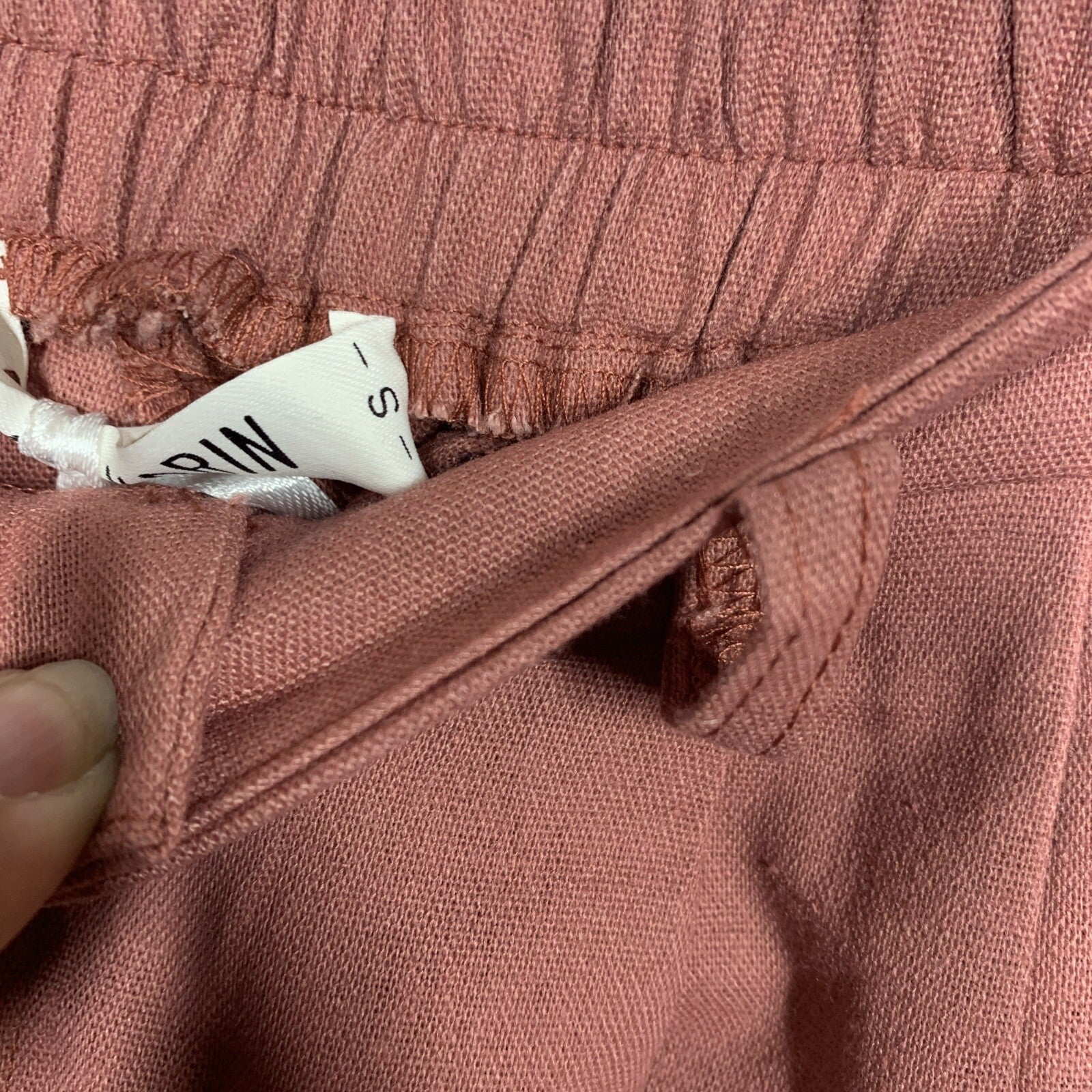 GRACE KARIN Wide Leg Pant for Women Cotton Linen Business Small Pink with Pocket