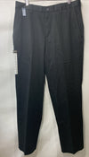 Haggar Mens Premium Khaki Classic Fit Flat Front Hidden Comfort-Black 34 X 32L