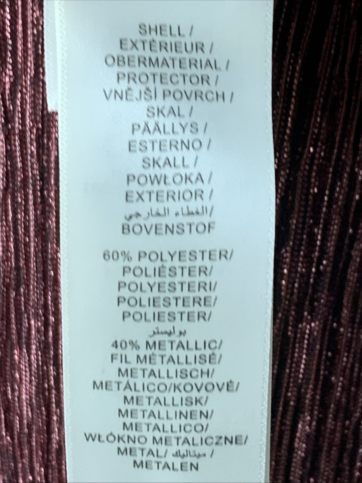 Adrianna Papell Metallic Blouson Gown Special Occasion Dress Burgundy Size 10